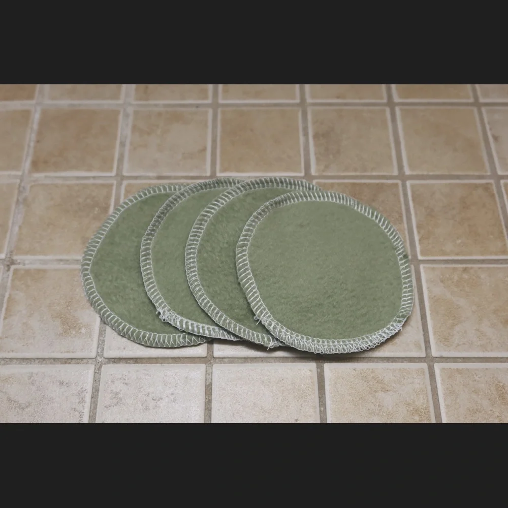 3” Green Fleece Facial Rounds (Set of 10)